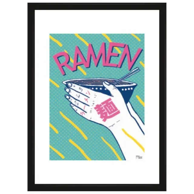Japon style ramen affiche cuisine