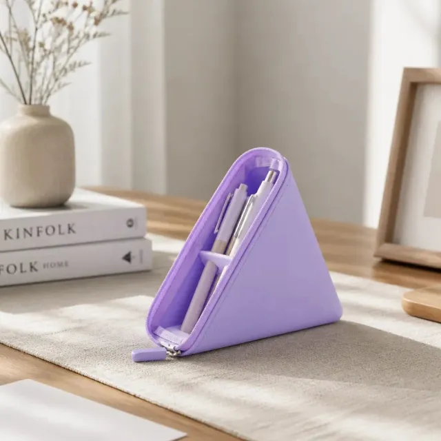Esprit du Japon Trousse porte-stylos triangulaire en silicone