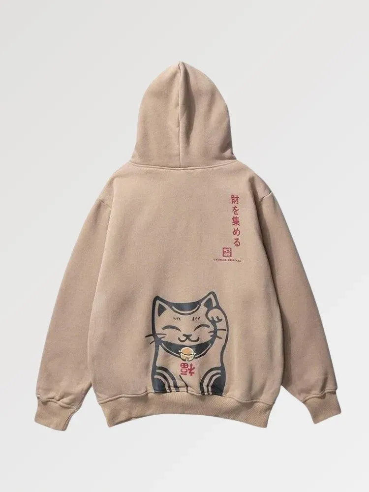 Japon style Manekineko Hanamaki sweat porte-bonheur