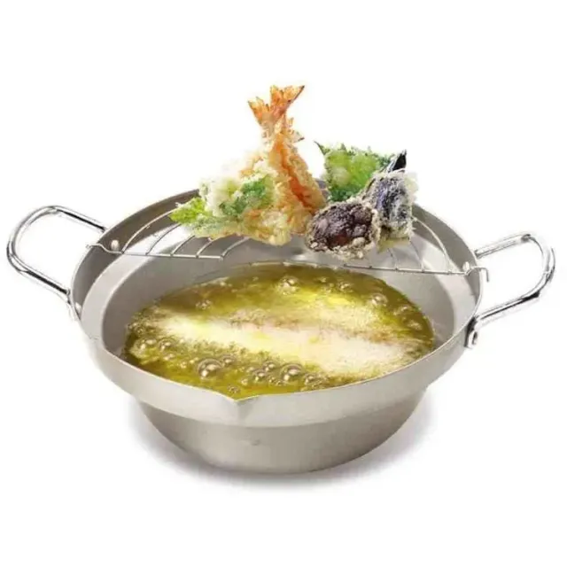 Japon style Hitomi pot à tempura aluminium