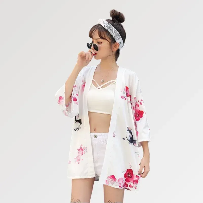 Japon style Sakura X Geiko cardigan geisha