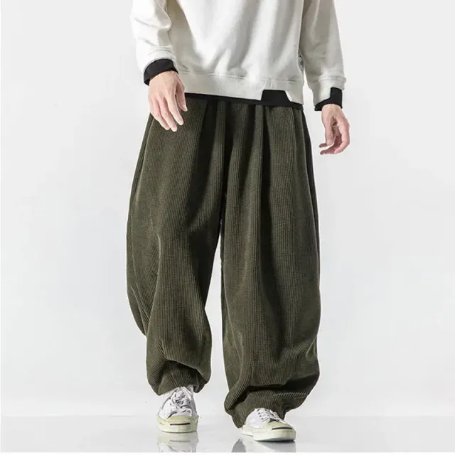 Japon style Kazuo pantalon en velours côtelé
