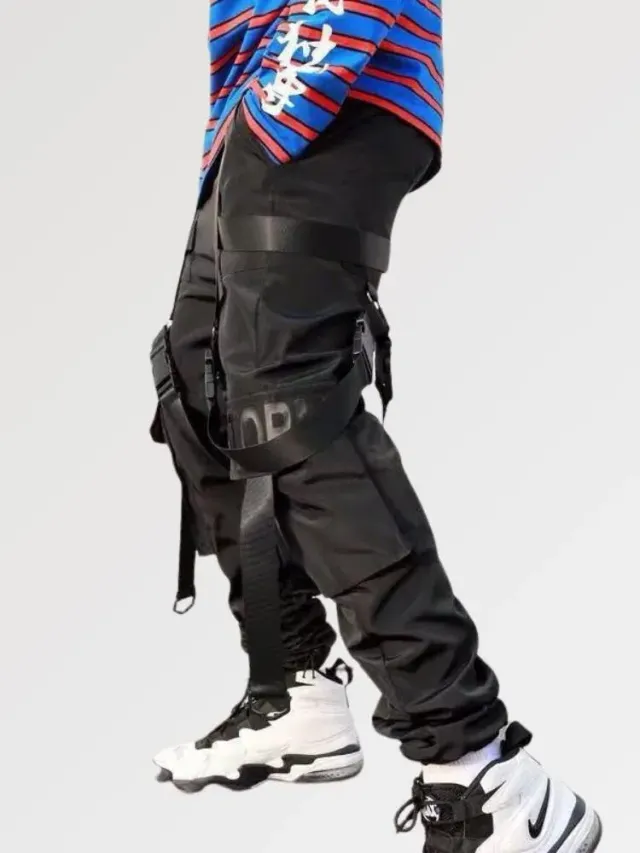Japon style hypebeast pantalon cargo oversize ample