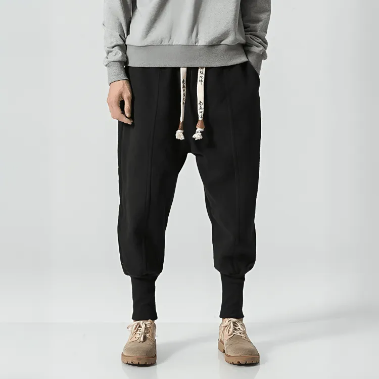 Japon style Ayu – Pantalon Harem D’hiver Épais pantalon