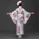 Esprit du Japon kimono floral satin obi manches amples
