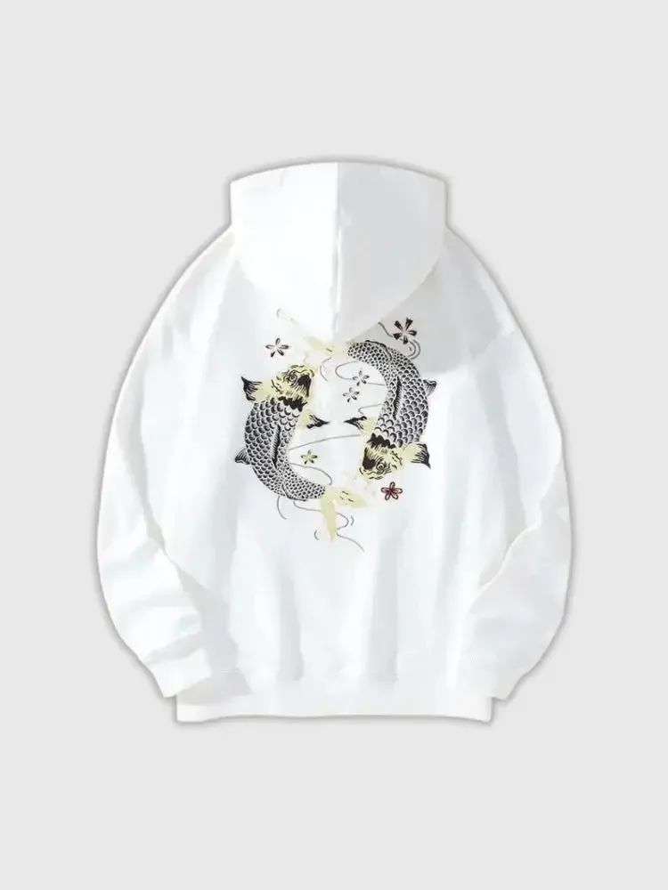 Japon style Hamakodo sweat carpe koi streetwear