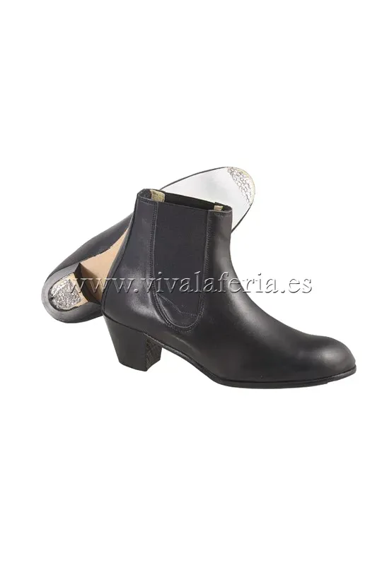 Viva la Feria botin flamenco cuir noir semi-professionnel
