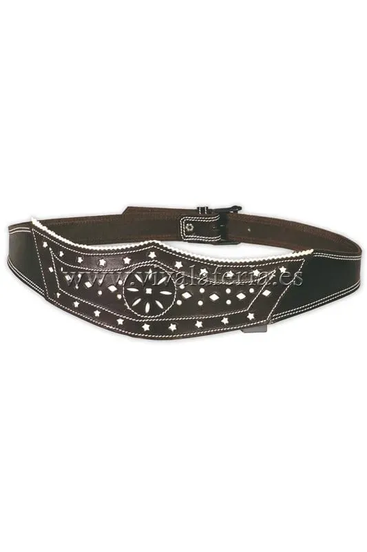 Viva La Feria ceinture cuir marron jerezana