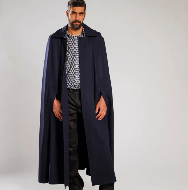 Mistral Berger Capuche cape laine