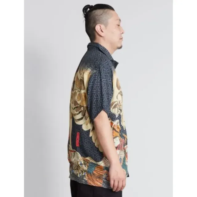Japon style Chemise Japonaise Estampe coupe oversize