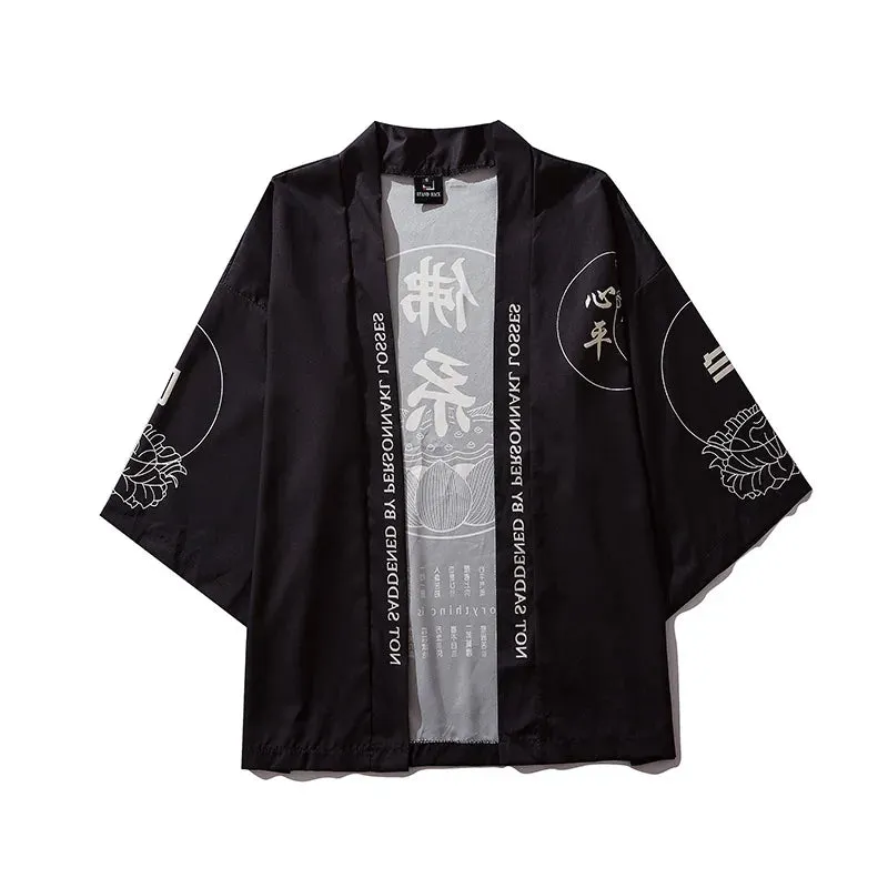 Esprit du Japon cardigan haori kimono noir