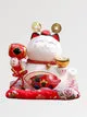 Esprit du Japon tirelire maneki neko céramique éventail 15 cm