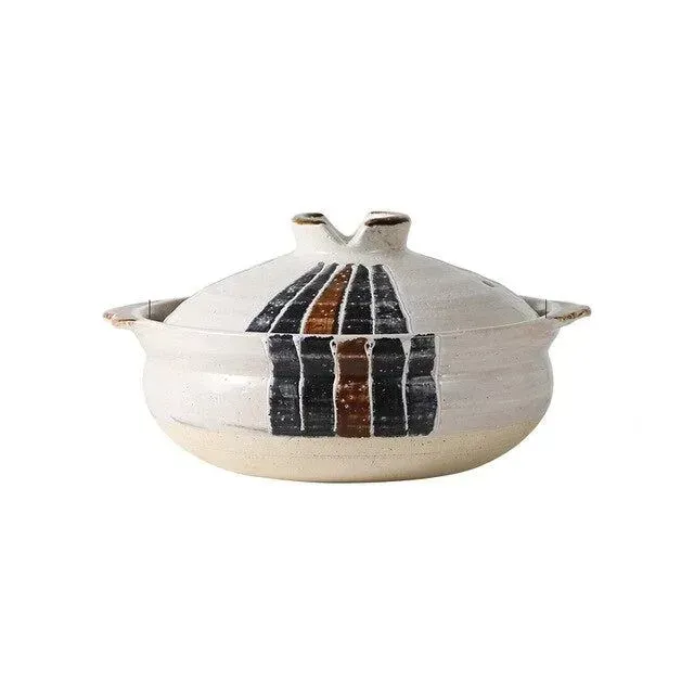 Japon style Kawaguchi pot en grès cuisson gaz