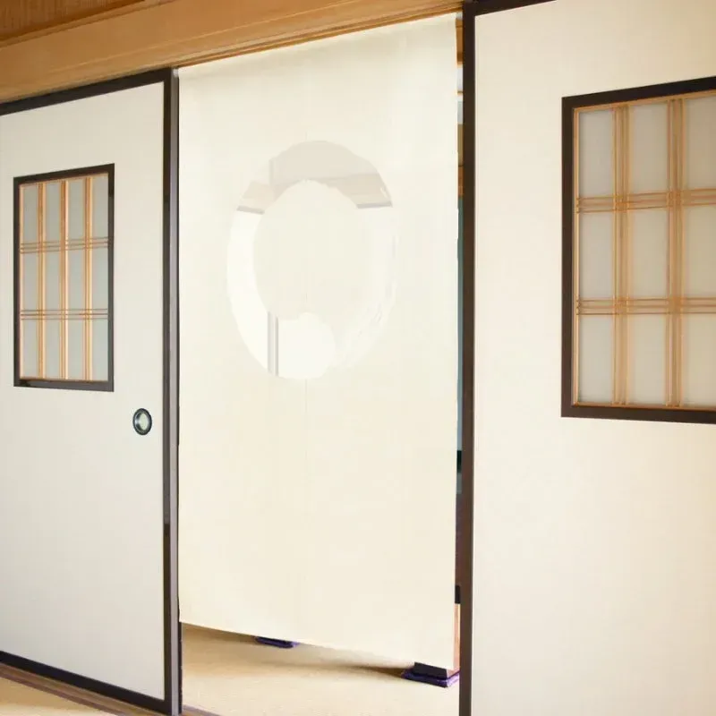 Japon style Enso rideau japonais noren motif zen