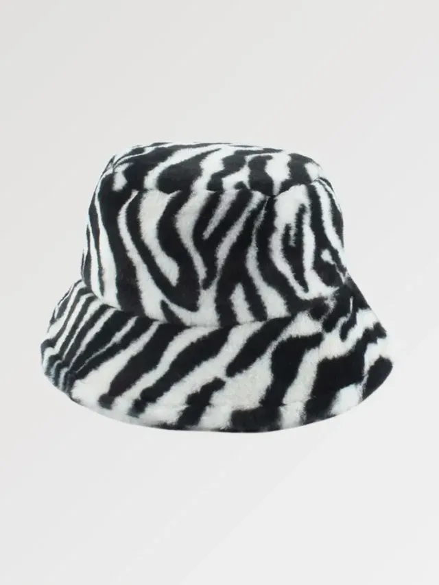 Japon style Wool Zebra bob streetwear laine zébré