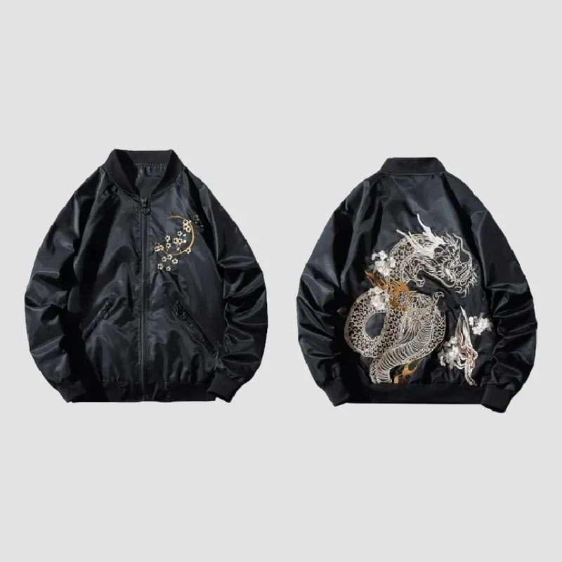 Japon style Dragon veste sukajan broderie dragon
