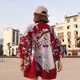 Esprit du Japon Cardigan Haori Kabuto Rouge Bordeaux
