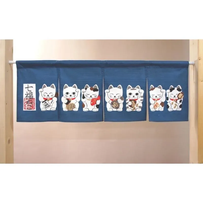 Japon style Neko noren court maneki neko
