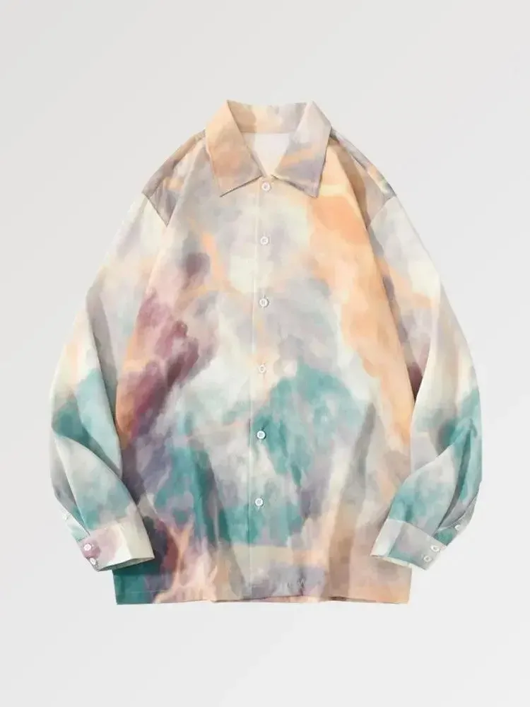 Japon style Hashima chemise tie and dye coton femme