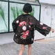 Esprit du Japon cardigan kimono Carpes Koï noir été