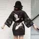 Esprit du Japon veste kimono court noir ample