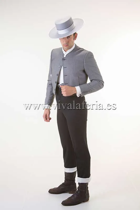 VIVA LA FERIA-MODA FLAMENCA Calzona Campera Elástica Vuelta pantalon campero noir