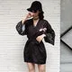Esprit du Japon veste kimono court noir ample