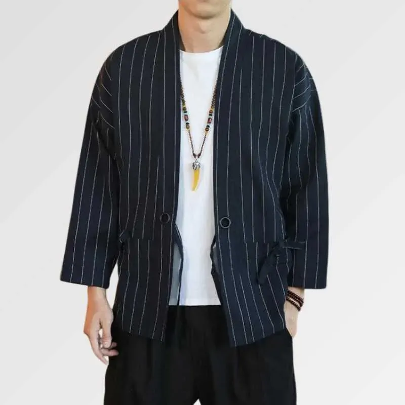Japon style Shurina veste kimono rayée