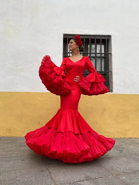 Viva La Feria Peonía robe flamenca à volants