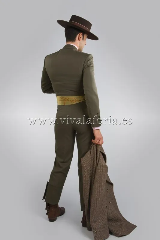Viva La Feria costume corto gabardine vert homme