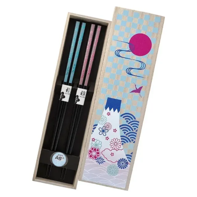 Japon style Sakura coffret baguettes japonaises bois