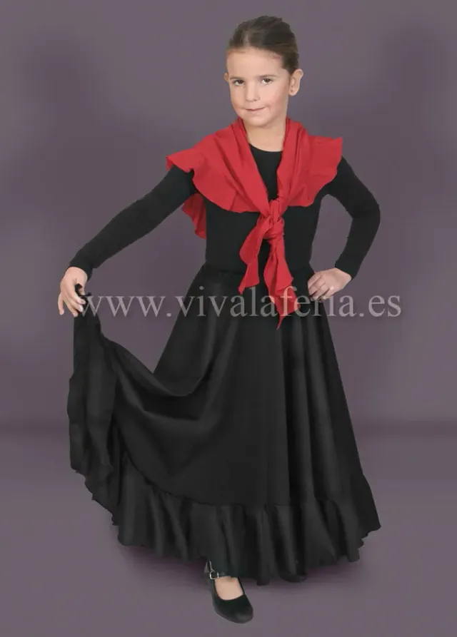 Viva La Feria jupe flamenco enfant noire volants