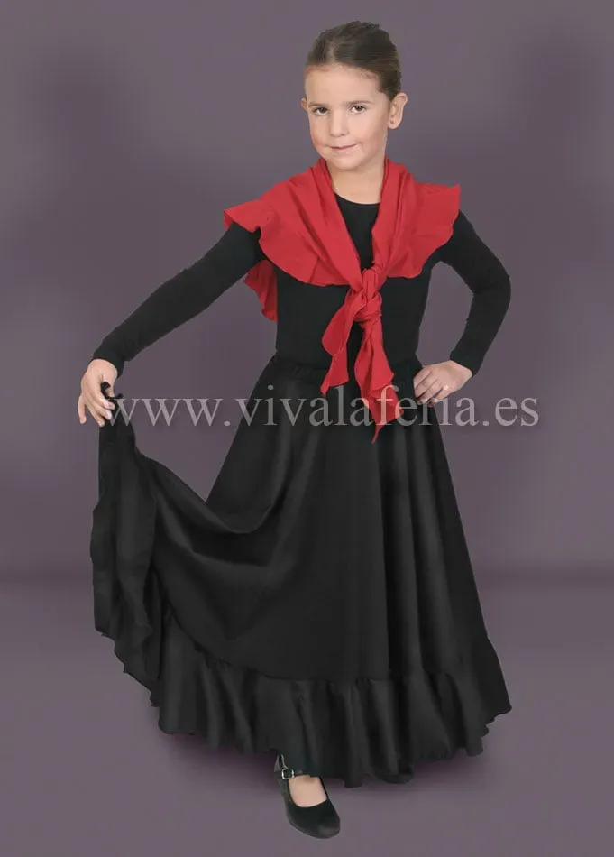 Viva La Feria jupe flamenco enfant noire volants