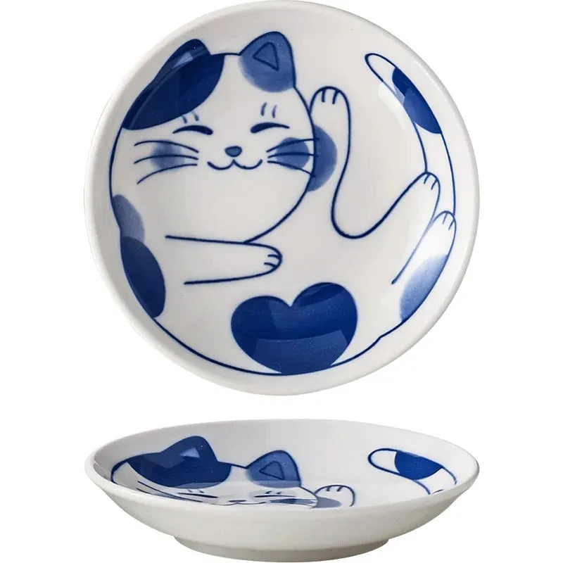 Esprit du Japon petite assiette japonaise chat