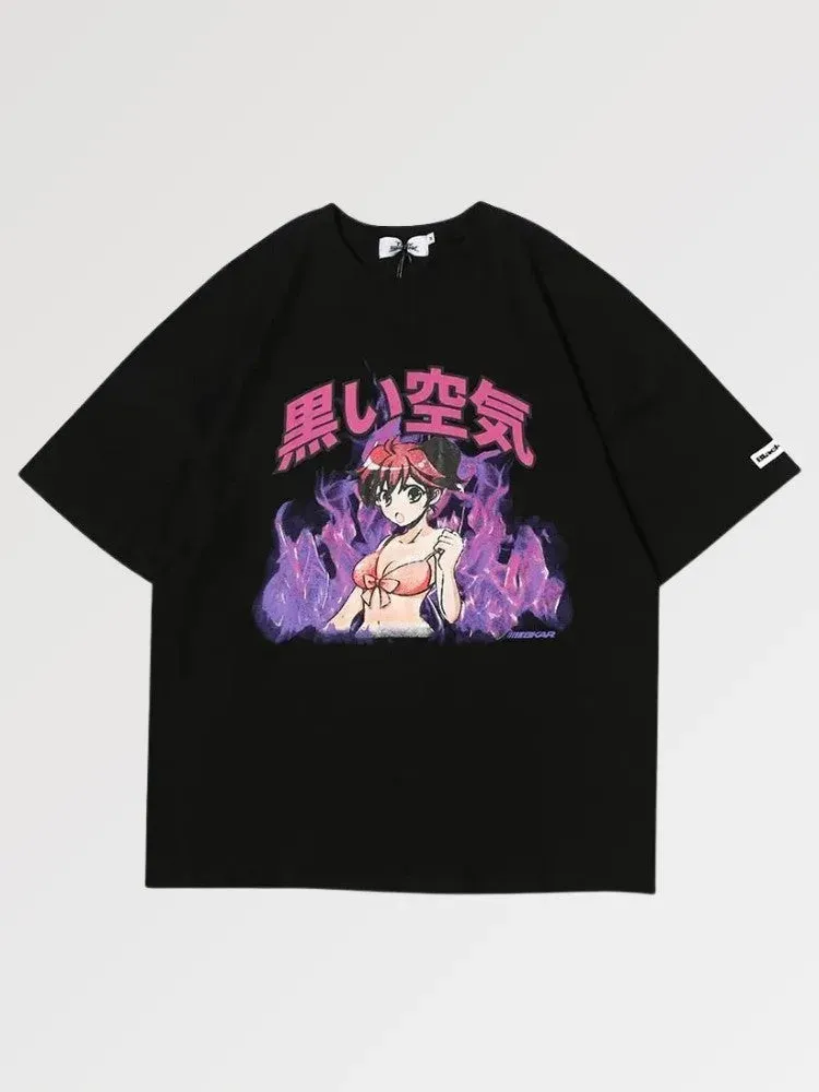 Japon style Otaku Girl tee-shirt manga coton
