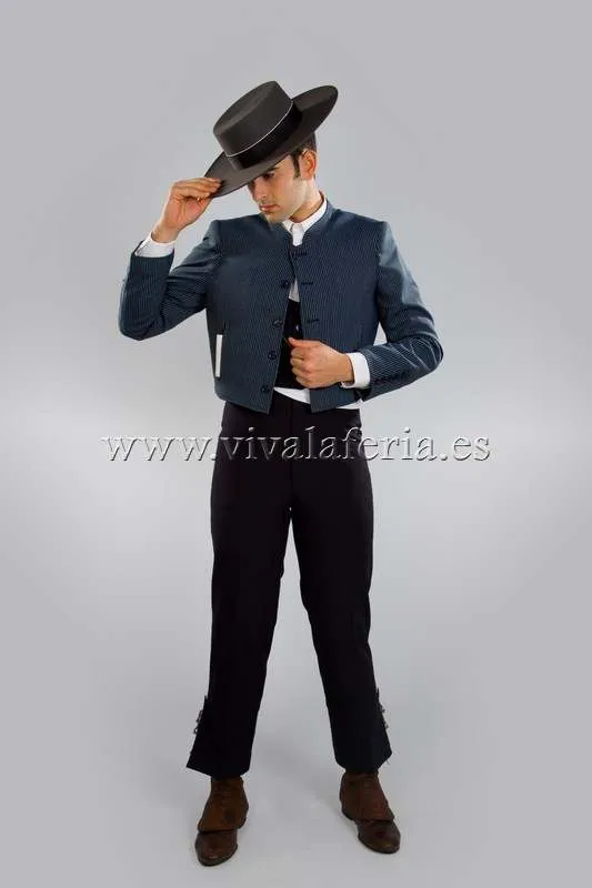VIVA LA FERIA Traje Campero Raya Ancha Modelo Andaluz