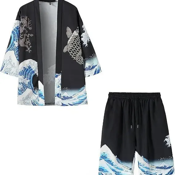 Esprit du Japon ensemble kimono short imprimé