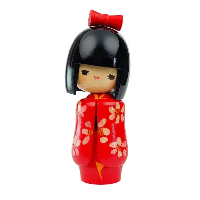Japon style poupée kokeshi en bois artisanale