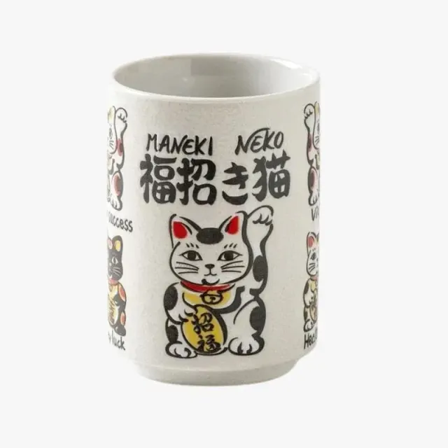 Japon style Tasse Maneki Neko sans anse porte-bonheur