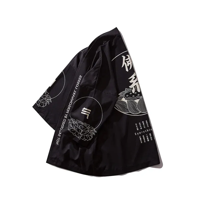 Esprit du Japon cardigan haori kimono noir