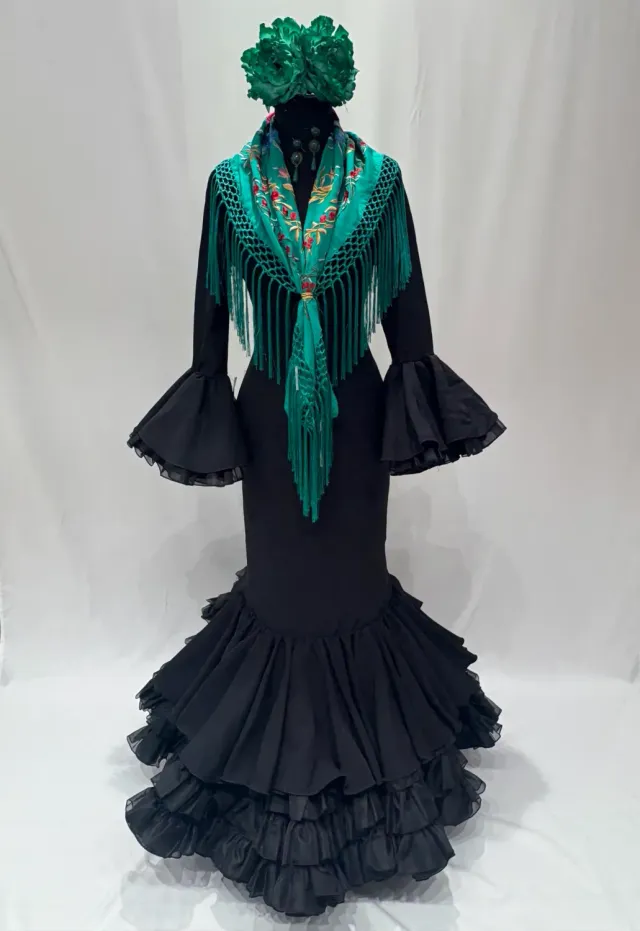 Viva la Feria Cristina robe flamenco noire
