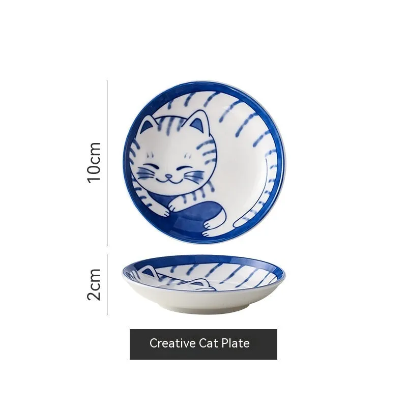 Esprit du Japon petite assiette japonaise chat