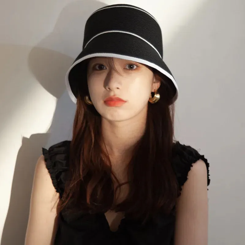 Esprit du Japon chapeau bucket paille bicolore été