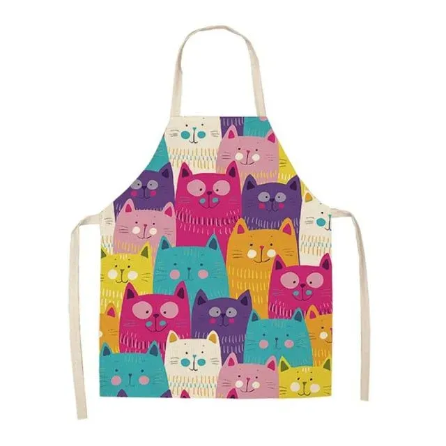 Japon style Daiki tablier japonais lin chat porte-bonheur