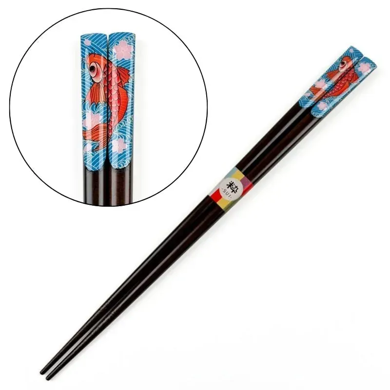 Japon style Carpe Koï baguettes japonaises bois