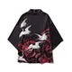 Esprit du Japon Akai Tsuru haori femme grues noires