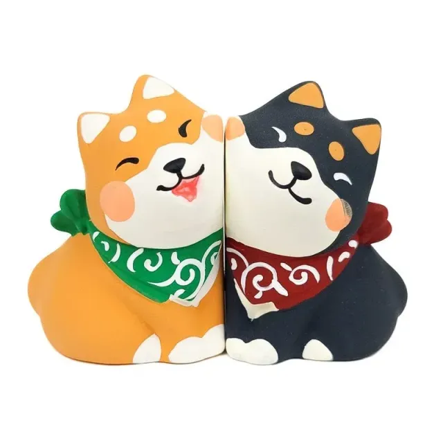 Japon style duo de figurines Shiba Inu