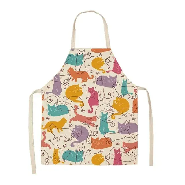 Japon style Daiki tablier japonais lin chat porte-bonheur