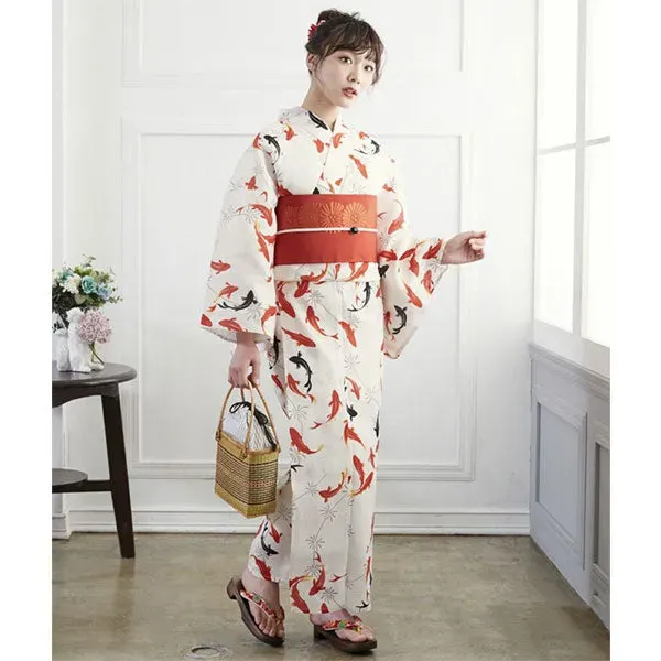Esprit du Japon Carpes Koï yukata femme coton