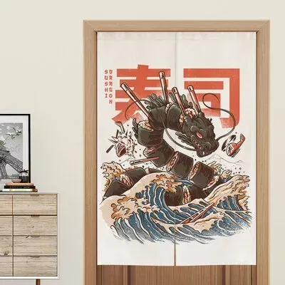 Japon style Rideau Dragon rideau motif dragon